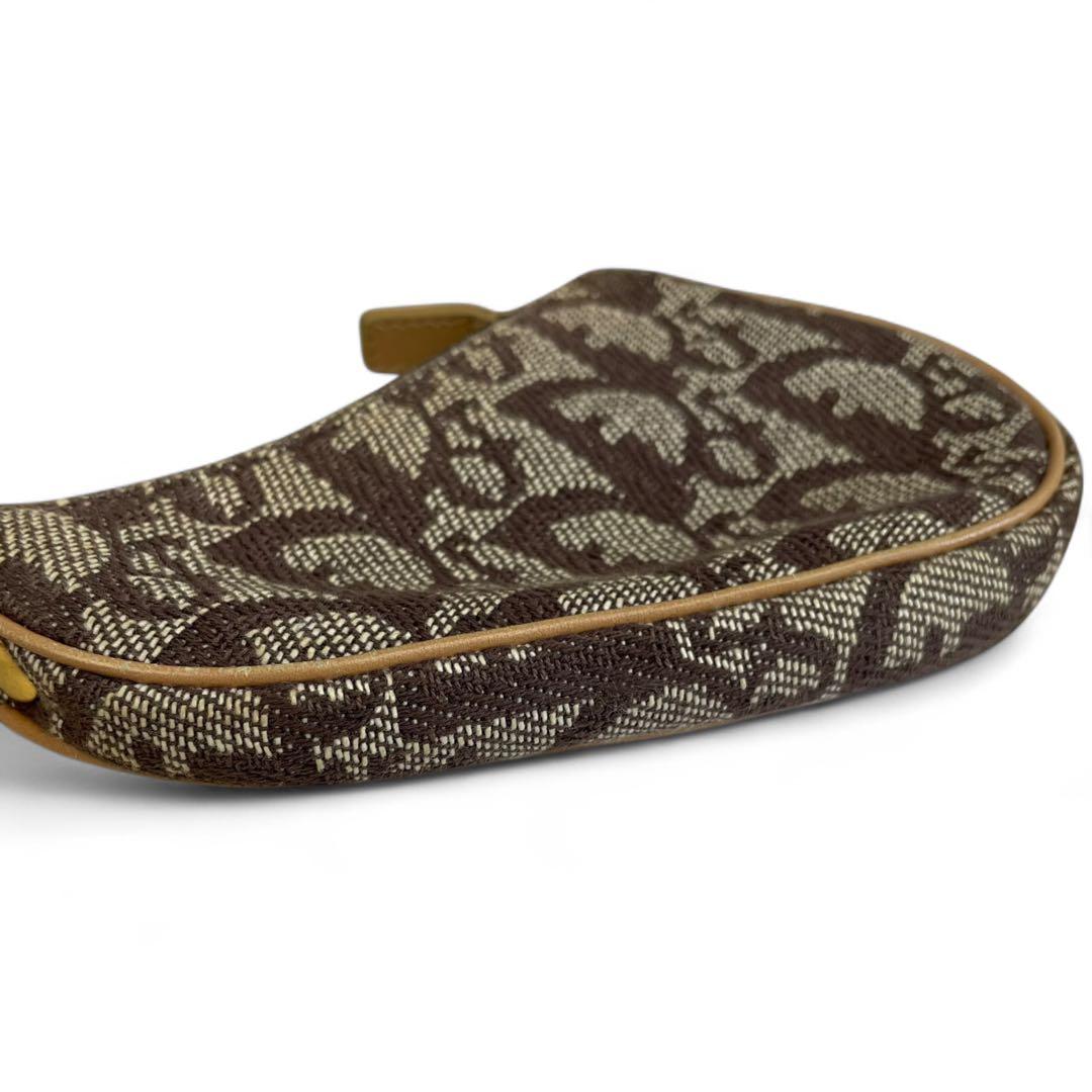 クリスチャンディオール　トロッター　サドル　ケース　ゴールド金具　ブラウン