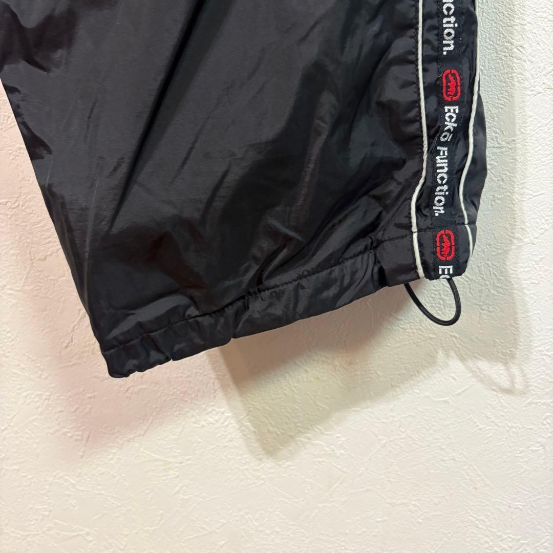 【ECKO UNLTD】ラインロゴ　ウインドブレーカー上下セット　メンズＸＬ　黒