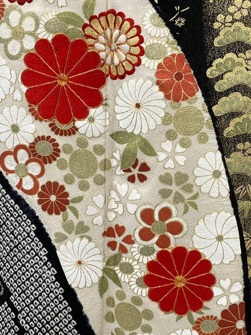 WA-Modern】正絹 桶絞り 京友禅 振袖7点フルセット