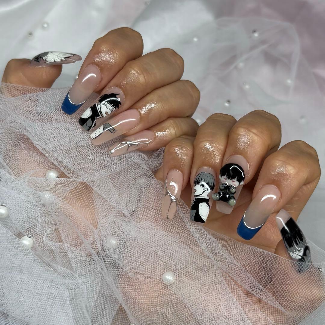 プレインシート　痛ネイル　ネイルシール　ネイルチップ