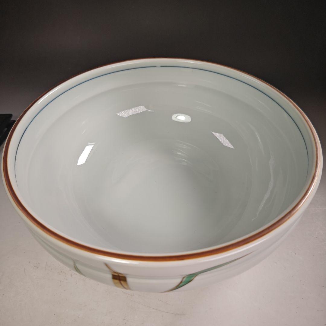 ウ245 水指『洞華造』『色絵芦 平水指 共箱』茶道具 塗蓋