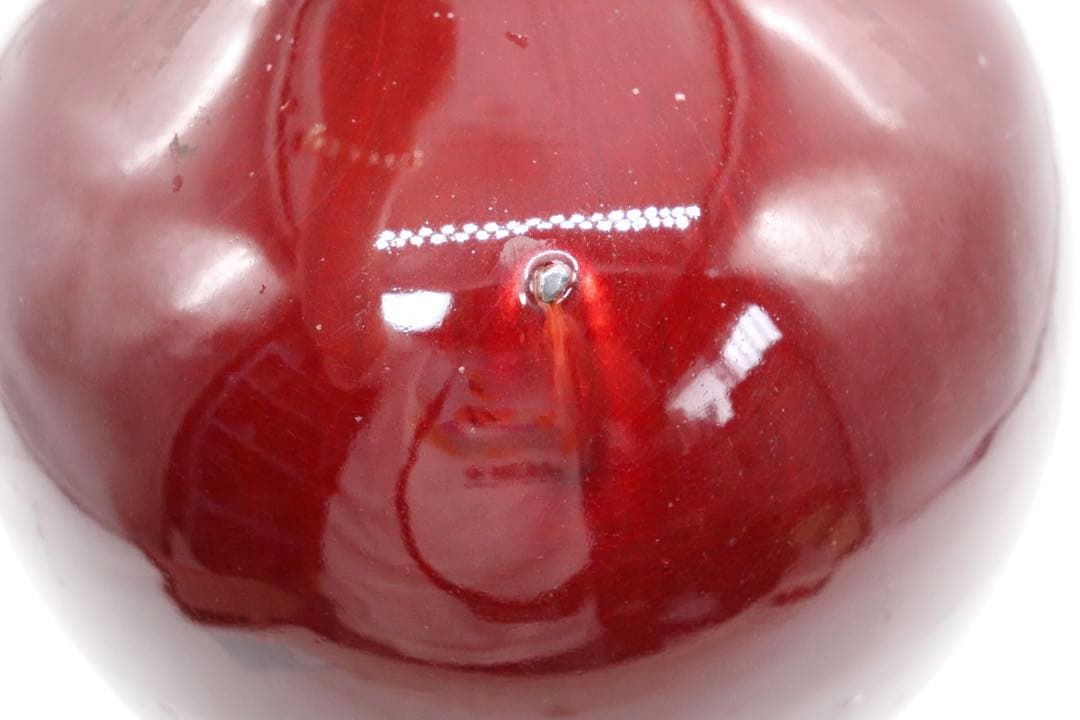 中国　紅釉長頸瓶　送料込み250614