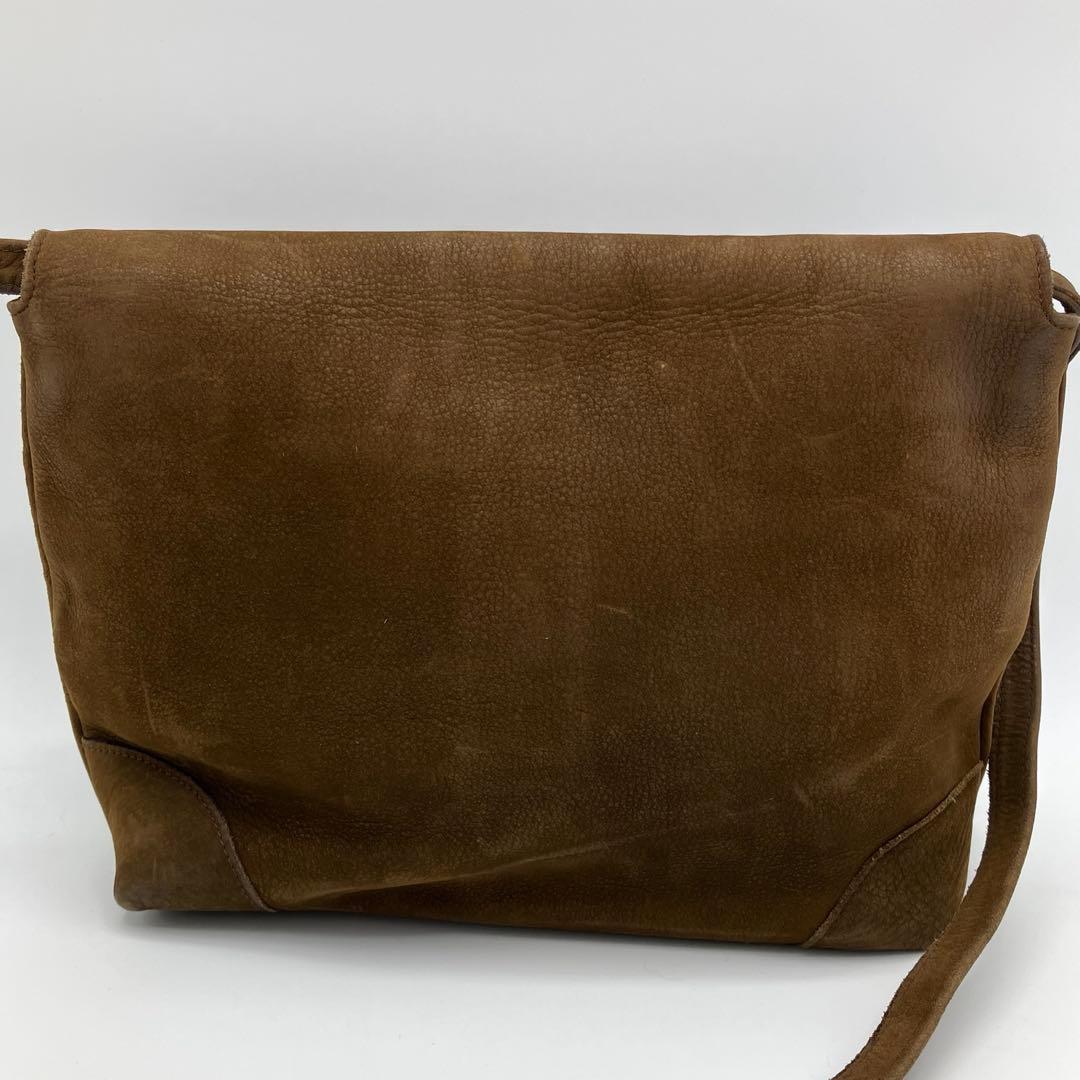 【希少】CELINE スエード マカダム ロゴ型押し フラップ ショルダーバッグ