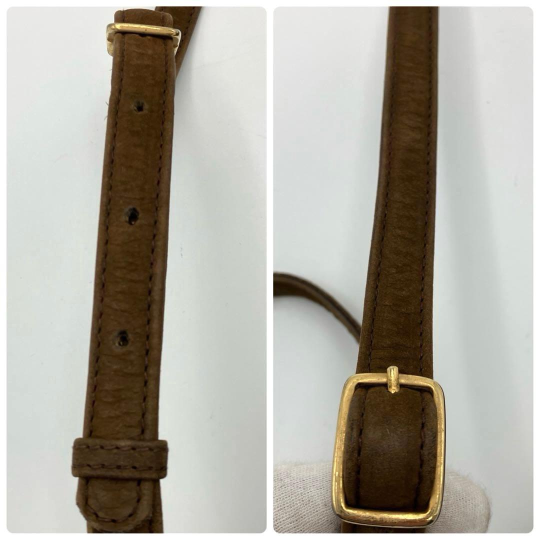 【希少】CELINE スエード マカダム ロゴ型押し フラップ ショルダーバッグ