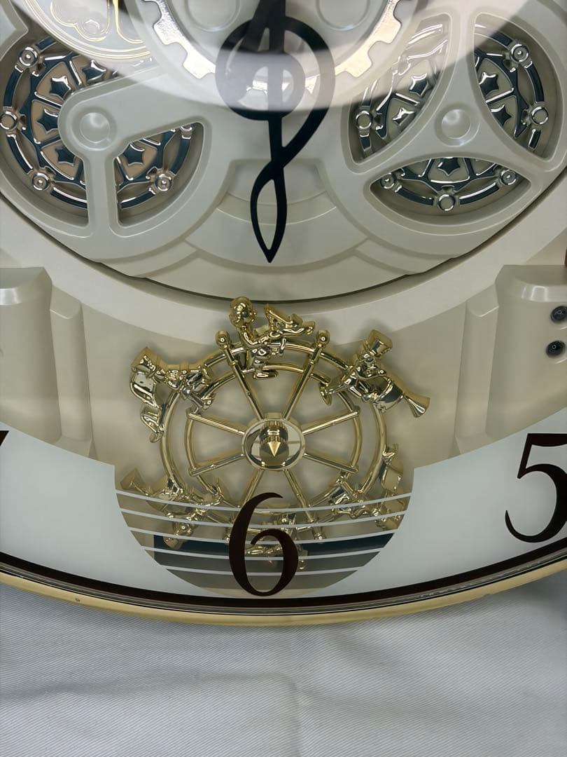 美品 リズム時計 4MN490RH 電波時計 からくり時計