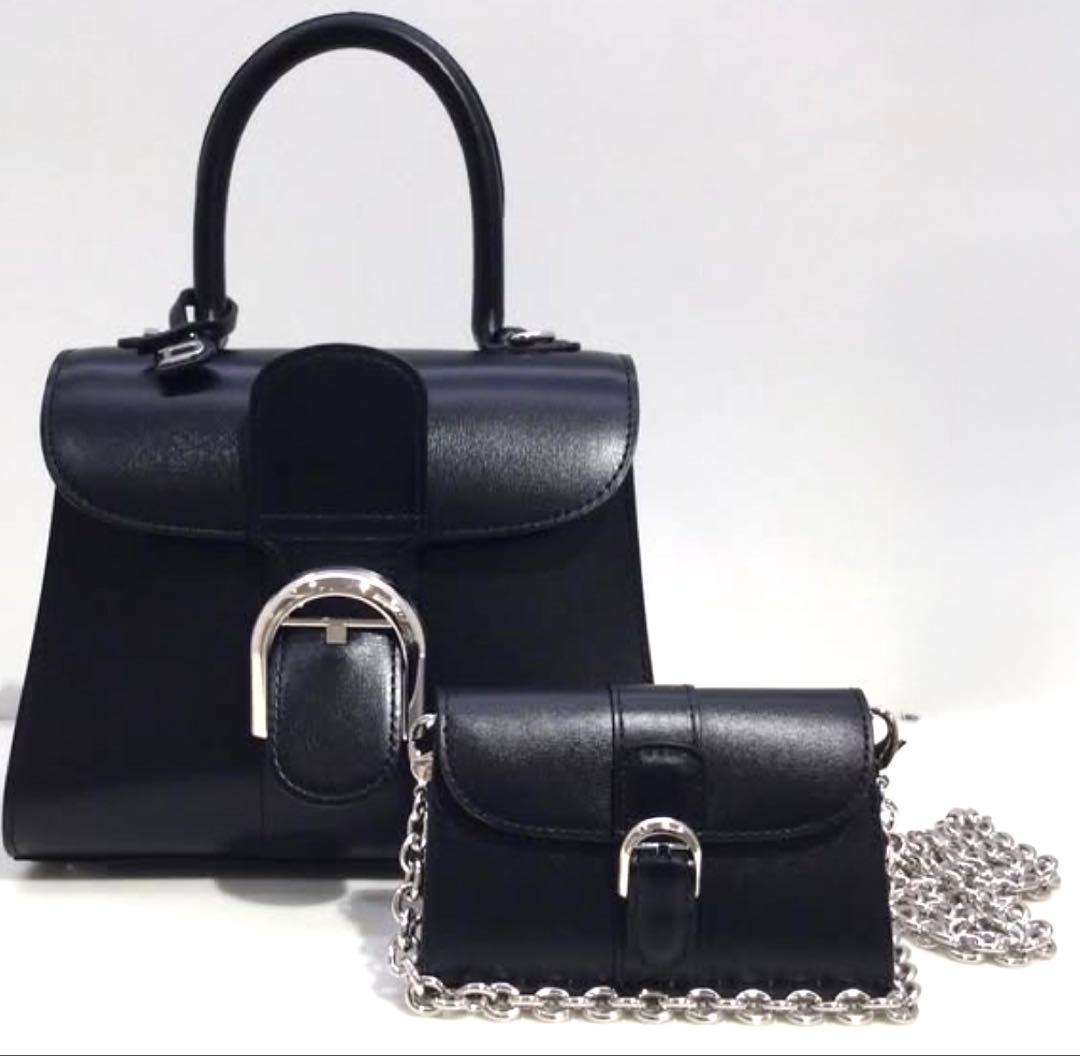 DELVAUX ブリヨン　チェーンカードホルダー、ケース　アップダウン柄