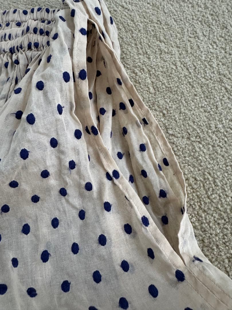 ホームスパン homspun スカート ドット柄 ペチコート付