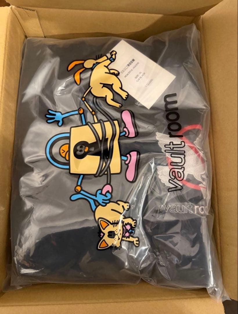 VAULTROOM PEACEFUL HOODIE 黒パーカー 鳩