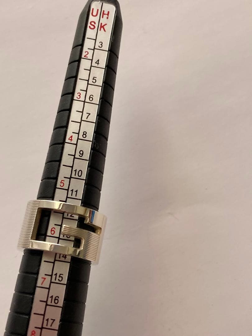 美品GUCCI グッチＧワイドリング １０号
