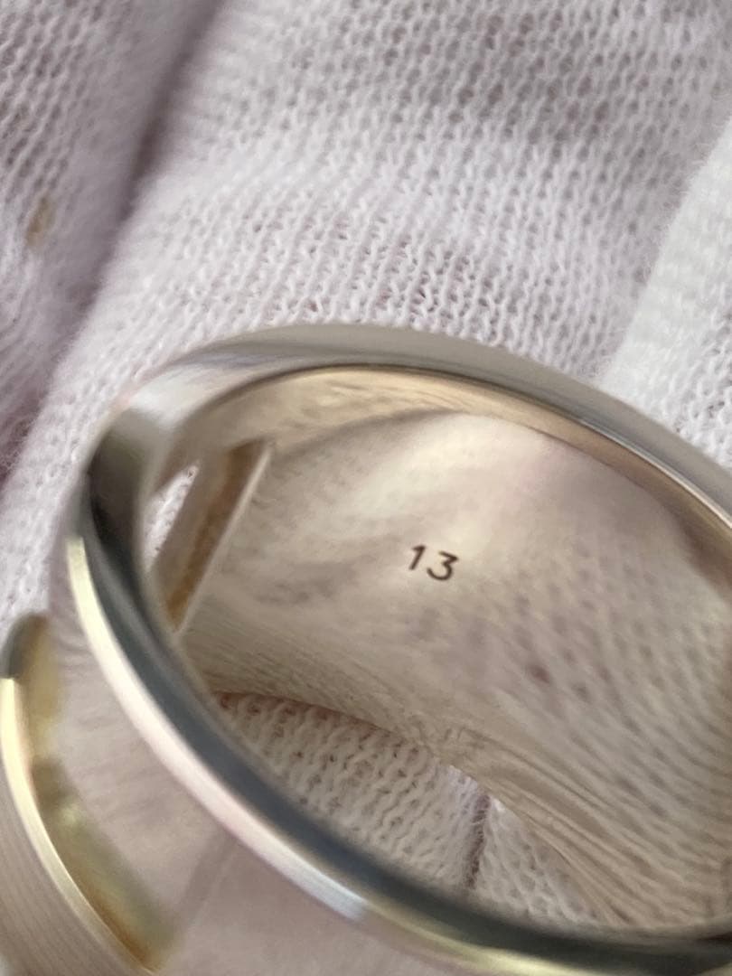 美品GUCCI グッチＧワイドリング １０号