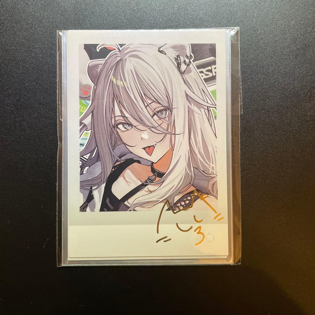 獅白ぼたん 3周年記念 複製サイン チェキ ブロマイド カード