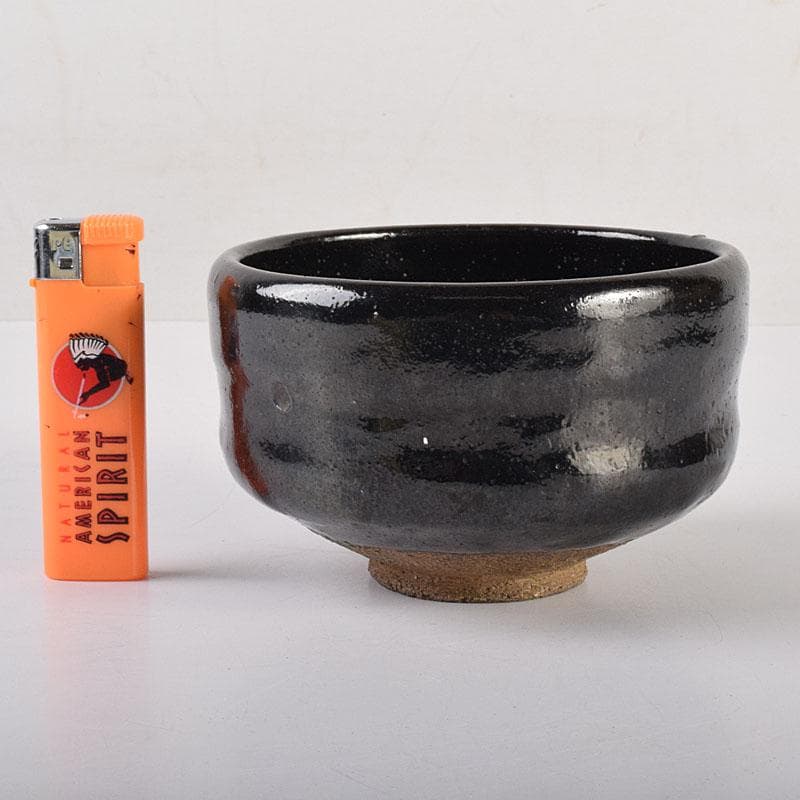 茶道具 楽吉左衛門 黒楽茶碗 C 6928