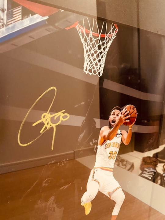 ステフィン カリー 直筆サイン入り フォトポスター NBA Curry