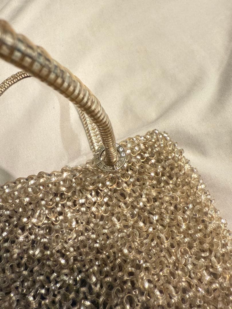 アンテプリマ　ワイヤーバッグ　ゴールド