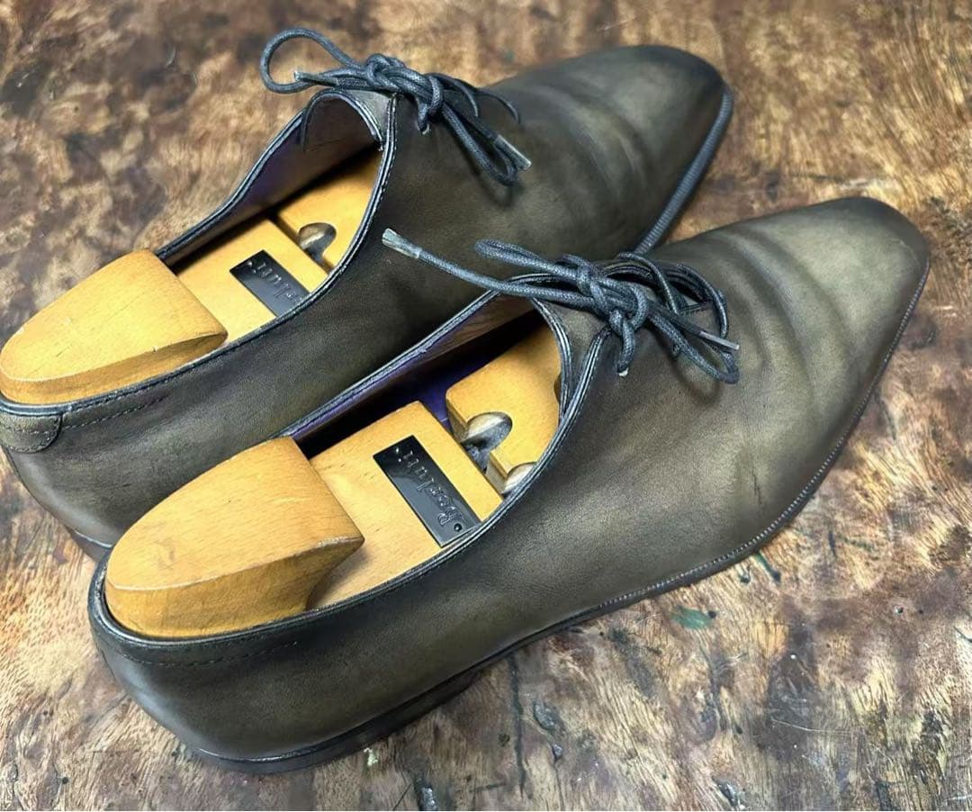 ベルルッティ BERLUTI アレッサンドロ ホールカット レザーシューズ8.5