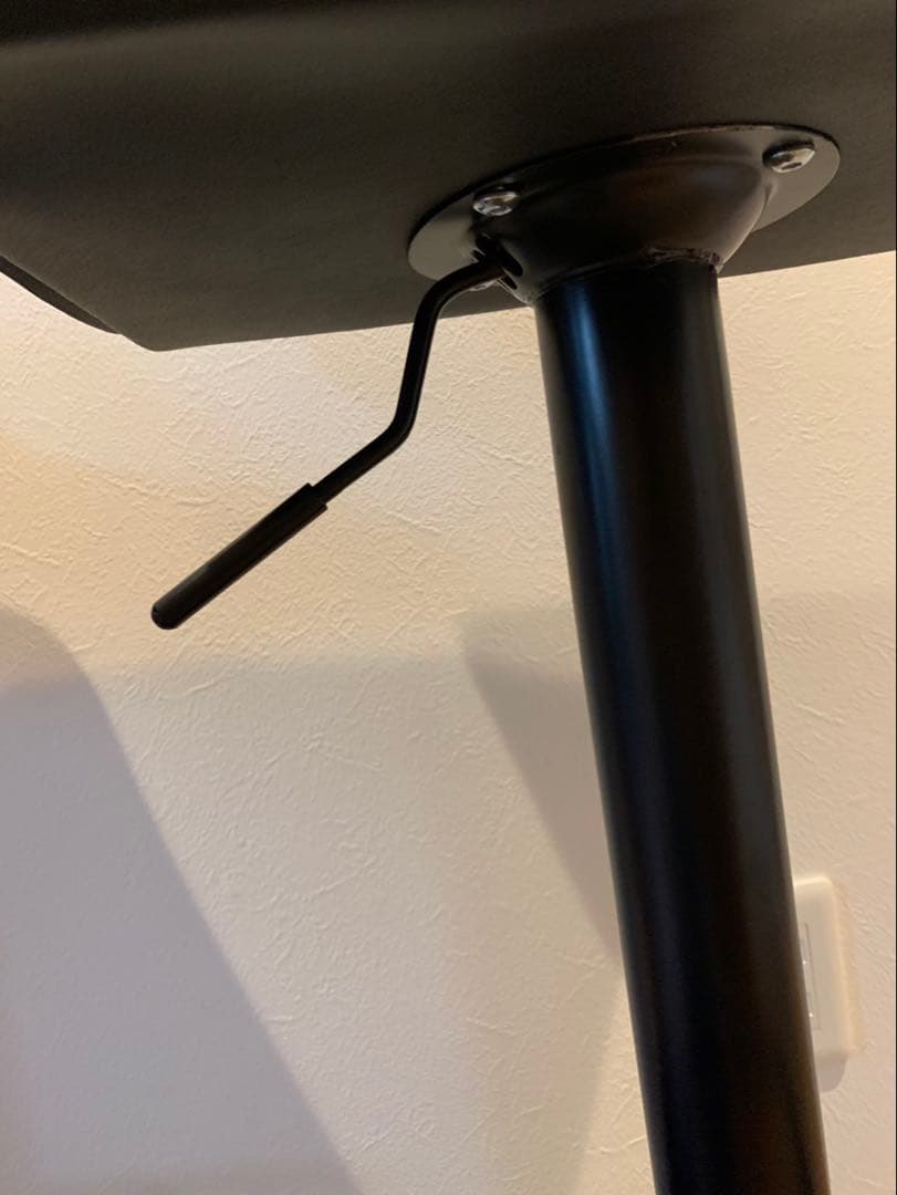 ブラック スツール 2脚セット 高さ調整可能