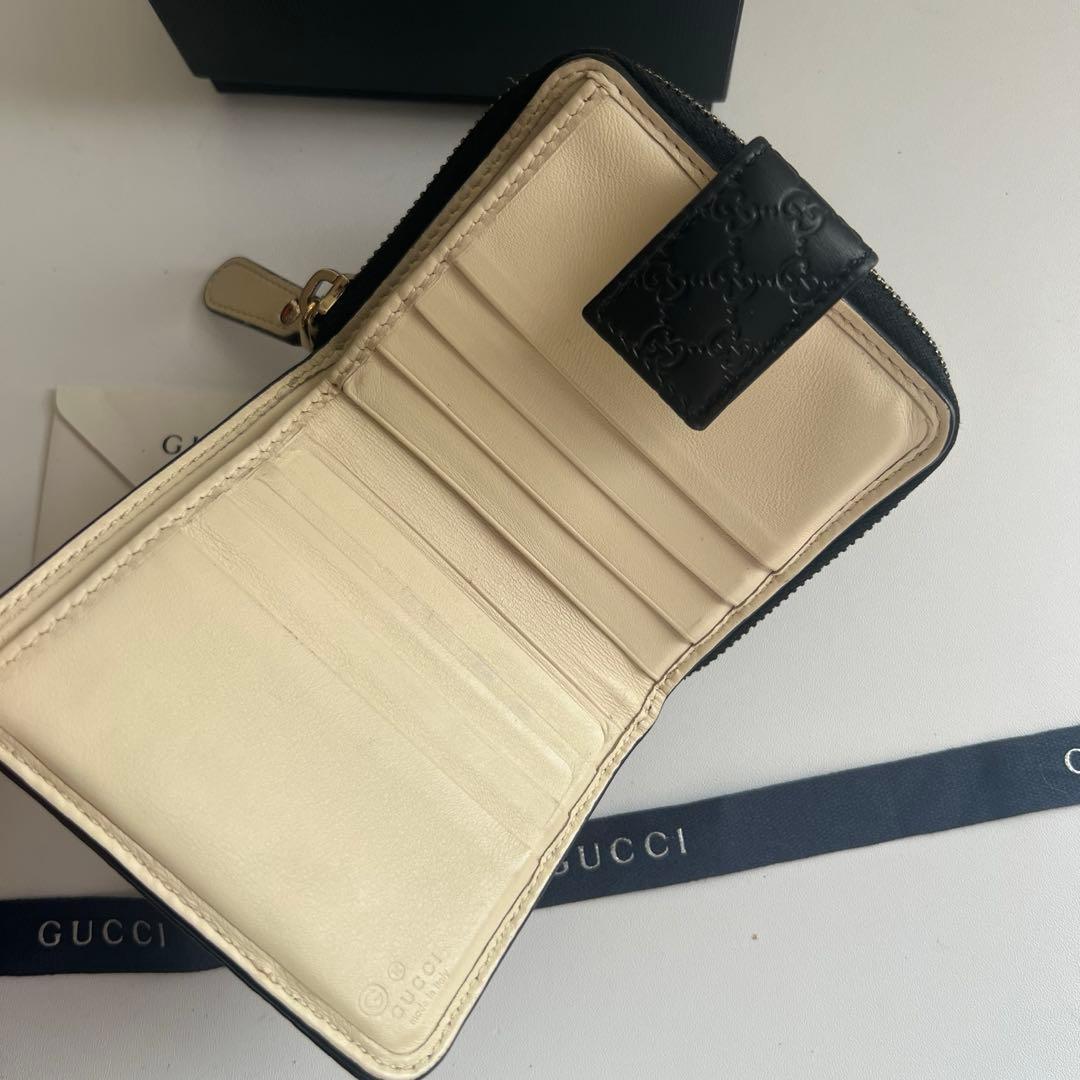 15 美品 GUCCI グッチ マイクロシマ 2つ折り財布