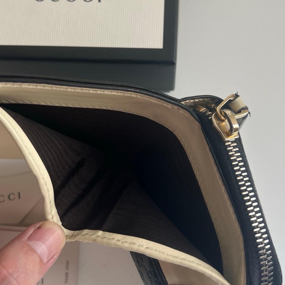 15 美品 GUCCI グッチ マイクロシマ 2つ折り財布