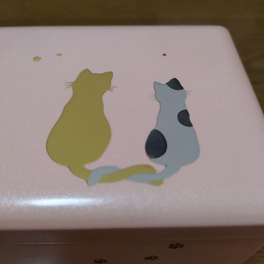 【新品】オルゴール 30弁 会津塗り小物入れ 猫 ネコ