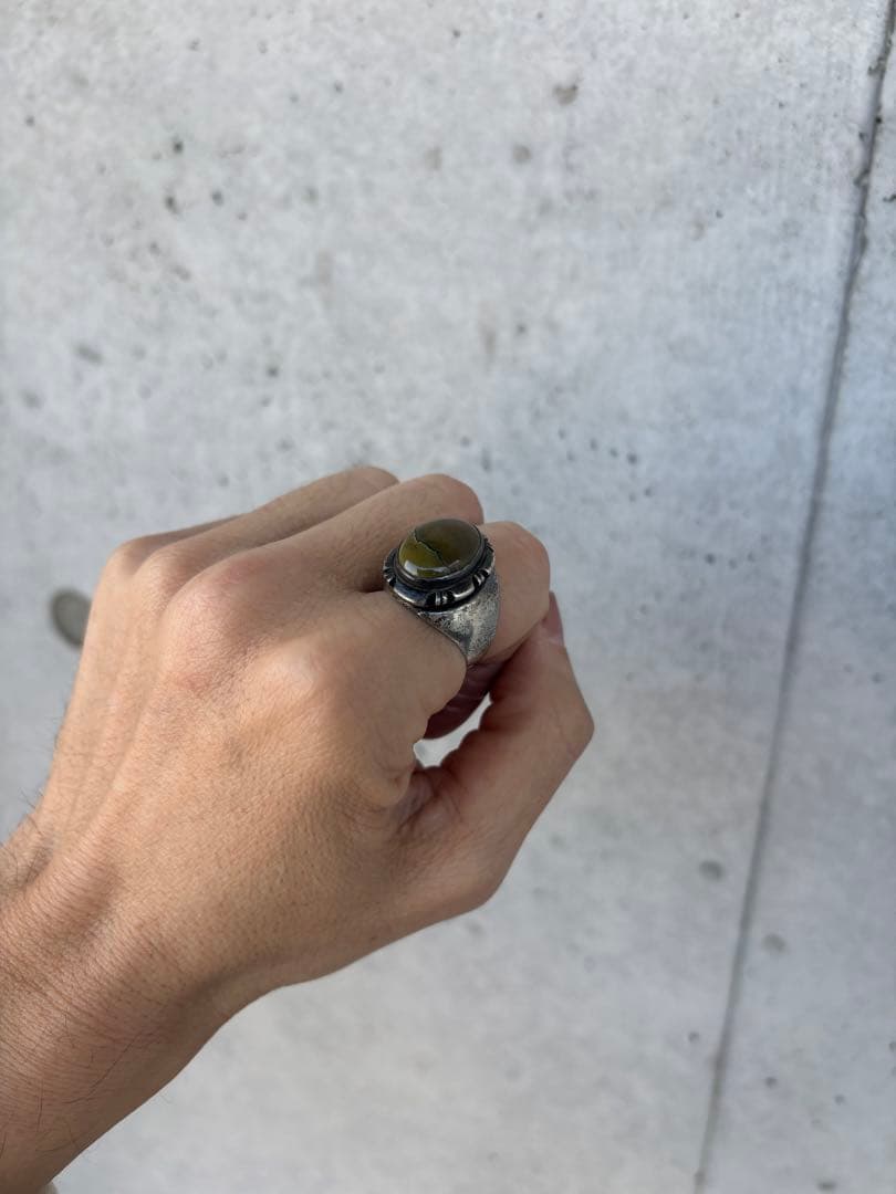 【希少】 ナバホ族のジュエリー F.Arviso ターコイズリング17号