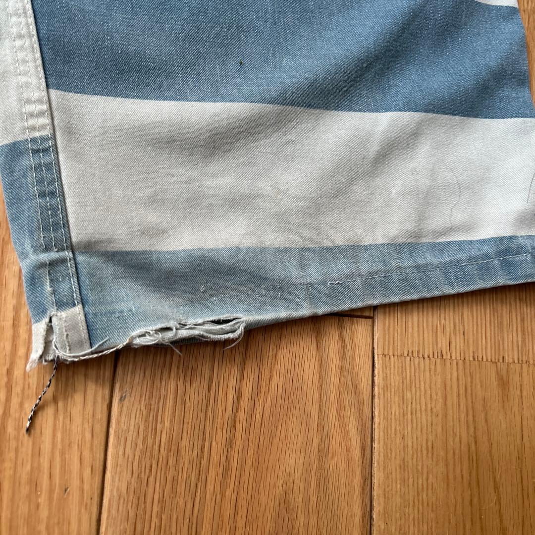 80s ビンテージプリズナーパンツprisoner 囚人服 紺色ボーダー - メルカリ