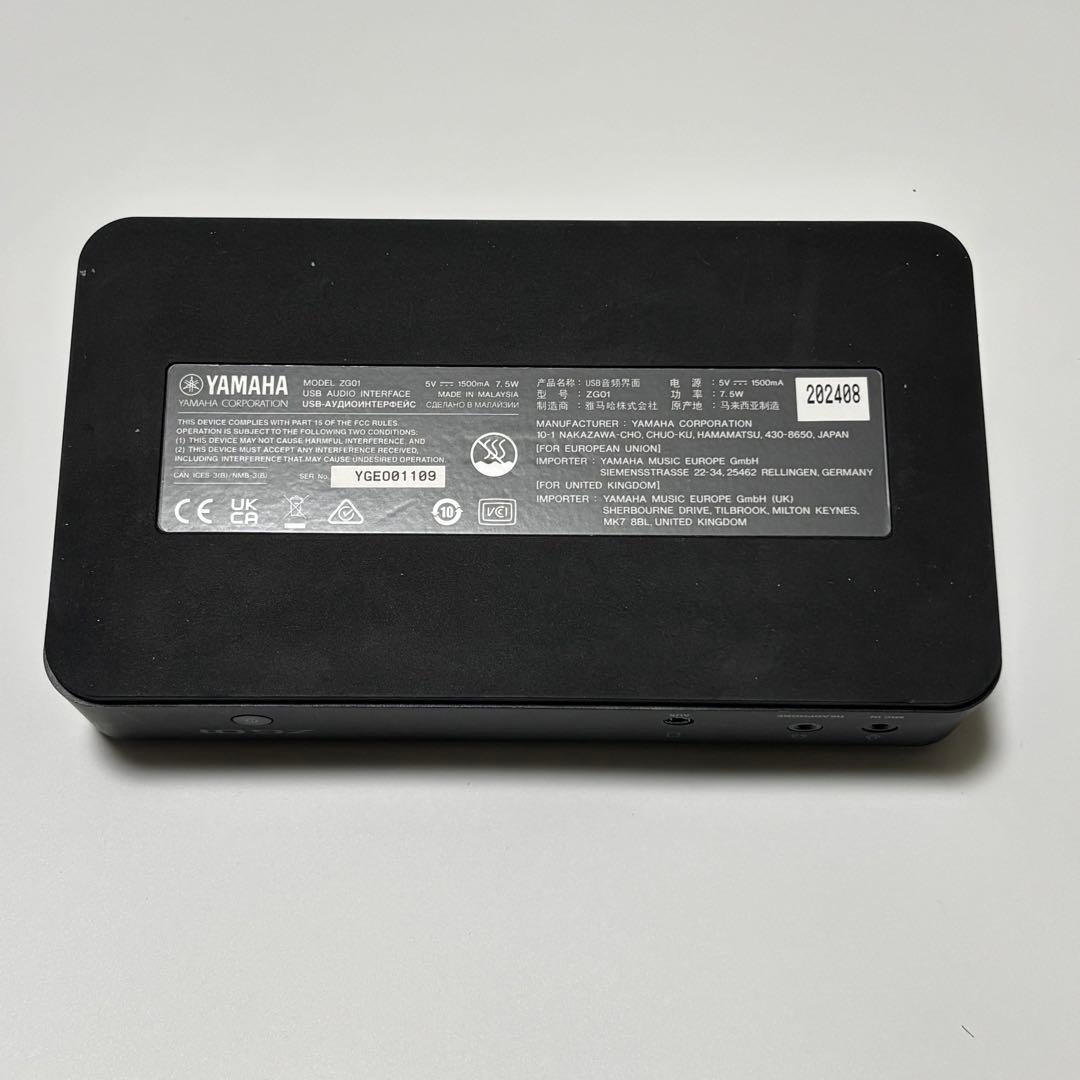 YAMAHA ZG01 USBオーディオインターフェース - メルカリ