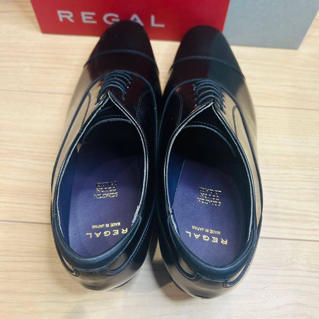 【新品】REGAL リーガル 31TR 内羽根 ストレートチップ 黒 25cm