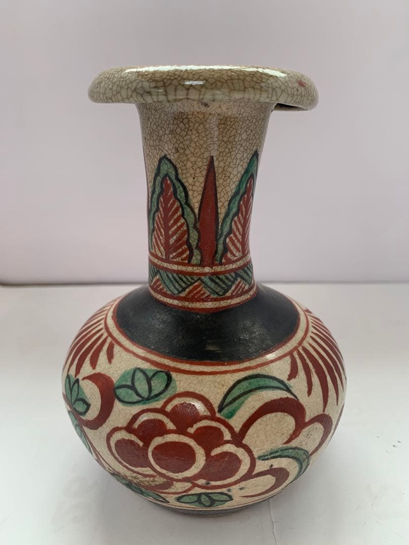 幕末～明治　赤絵　徳利　送料込み