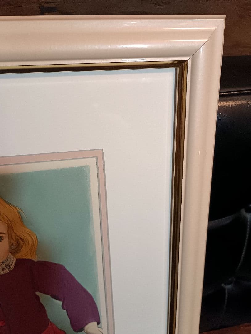 小松崎邦雄 リトグラフ ドール パール ピンク ミルキー 金髪 少女 直筆