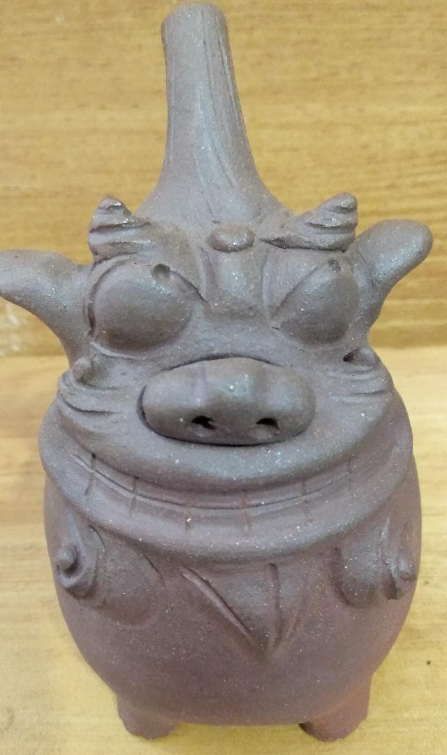 「比嘉泥佛作 しょうゆさシーサー」 沖縄/工芸品/レア/