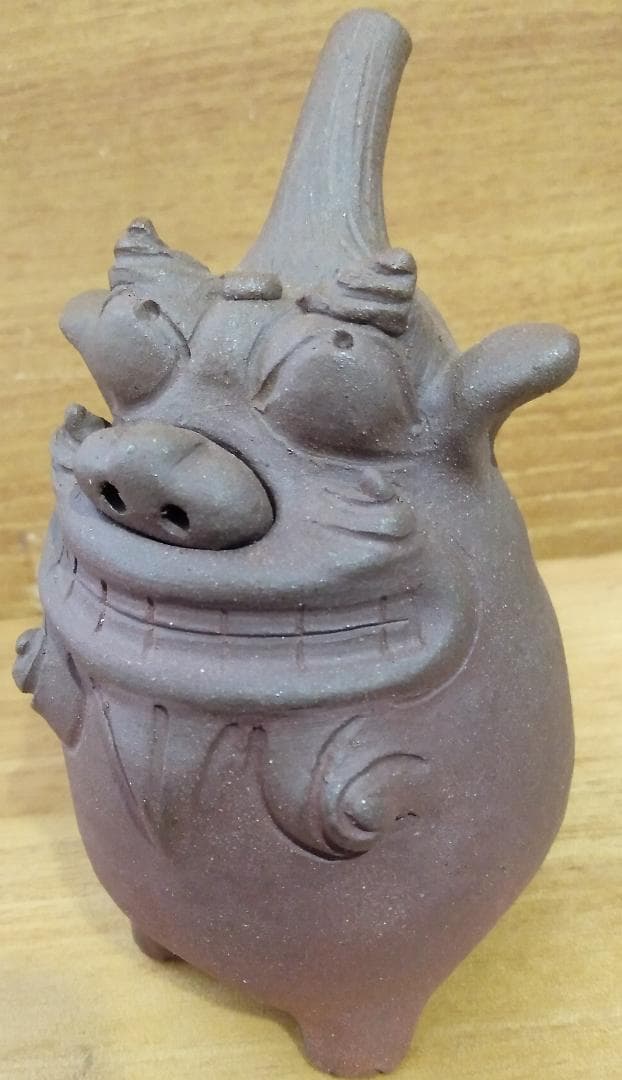 「比嘉泥佛作 しょうゆさシーサー」 沖縄/工芸品/レア/