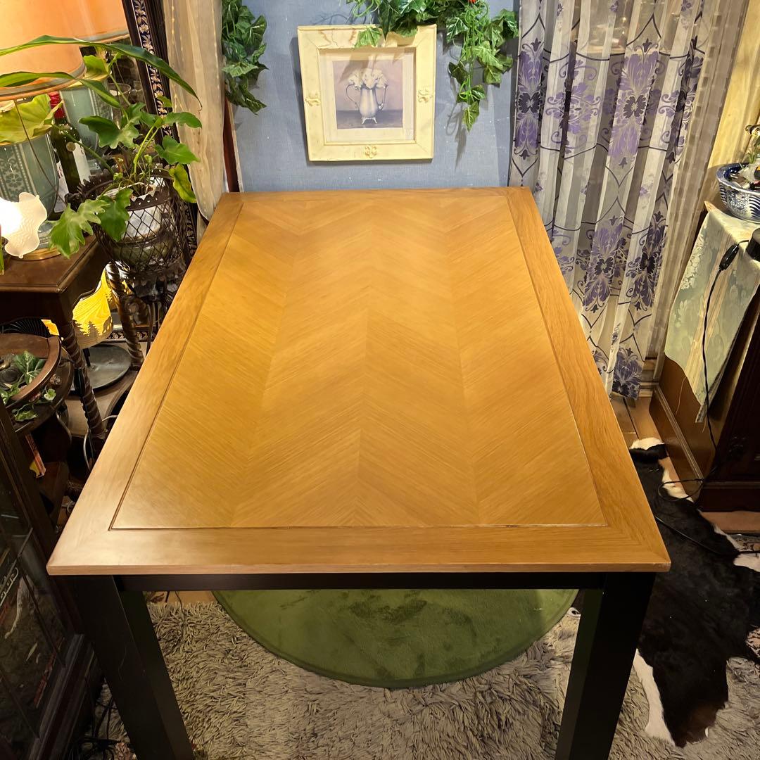 リュウ Sale ヴィンテージ ヘリンボーンデザインダイニングテーブル北欧
