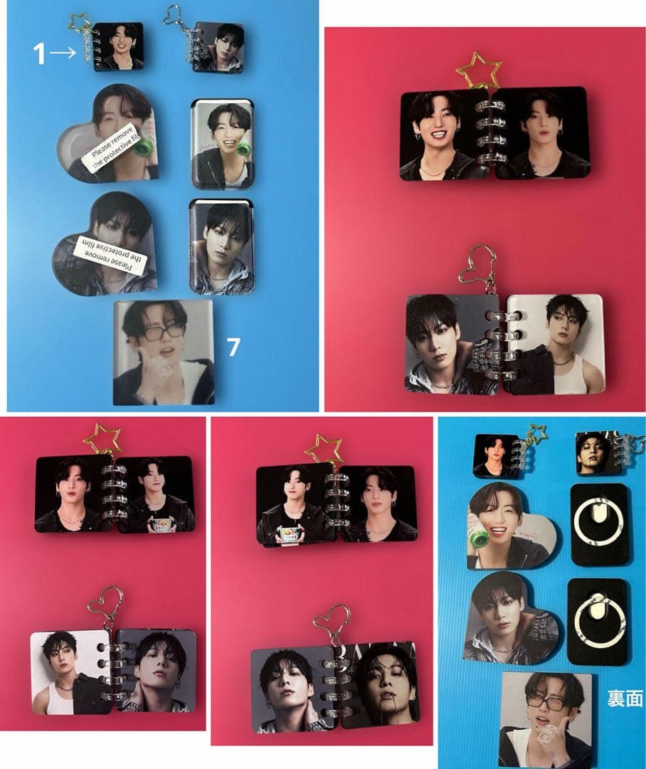 BTS Jungkook ハート型アクリルフォトブロック•スクエアフォトブロック