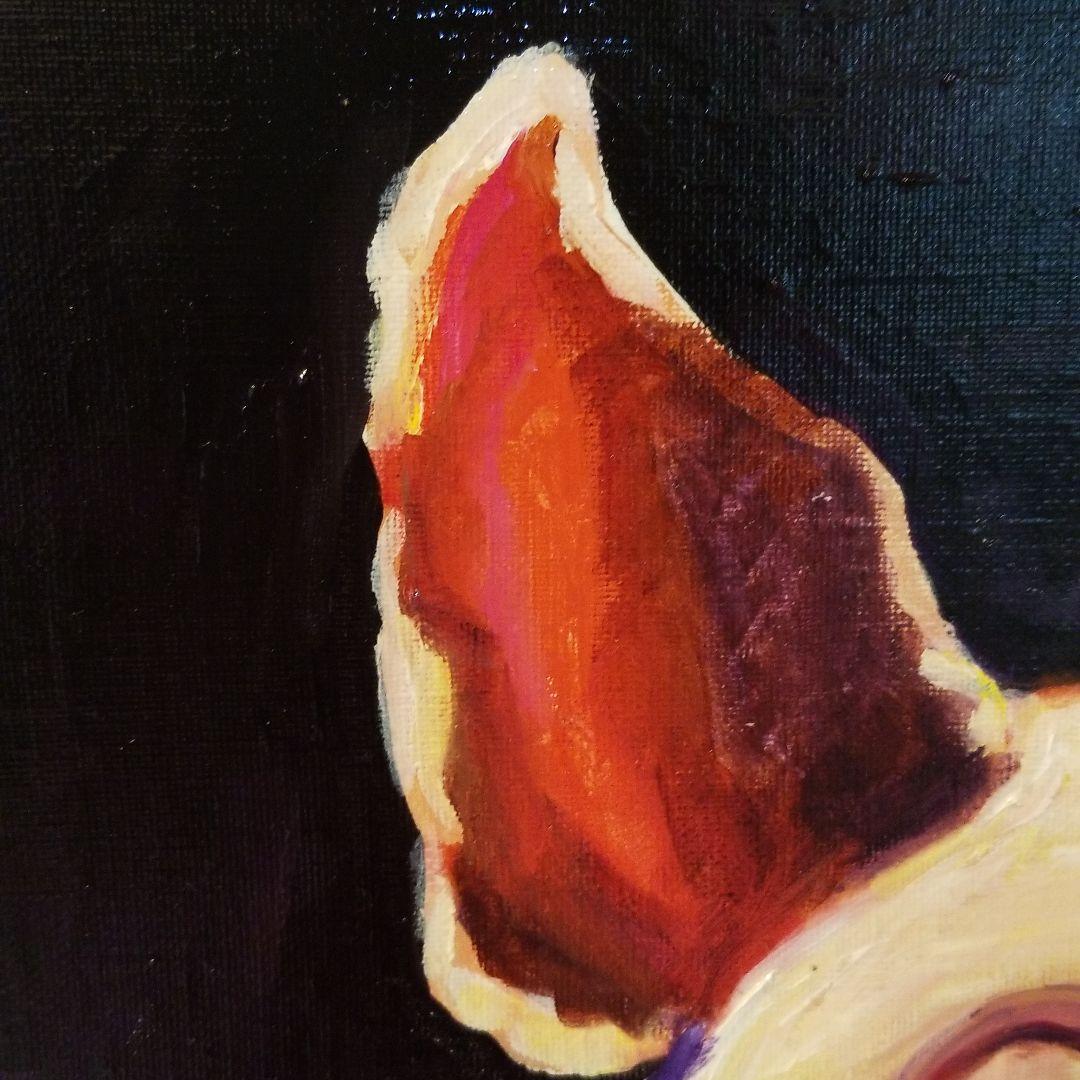 油絵 専用 夕方帰る子豚