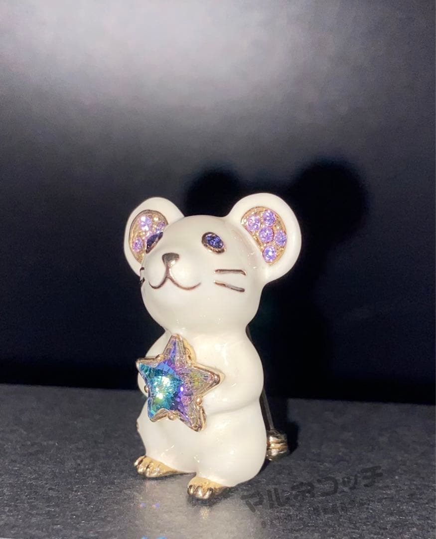 アナスイお星様と白ネズミブローチネズミねずみ星スター