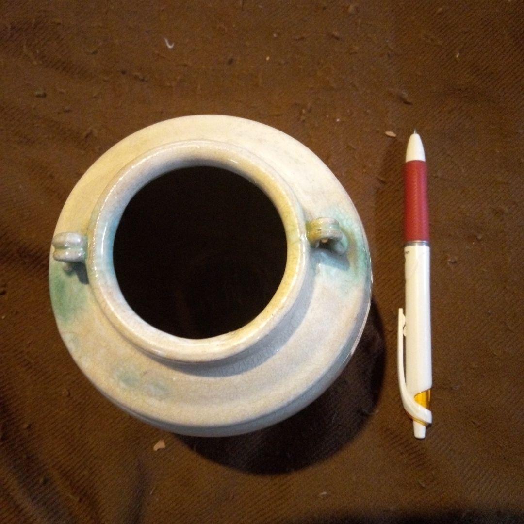 中国陶磁器　明磁州窯　双耳壺