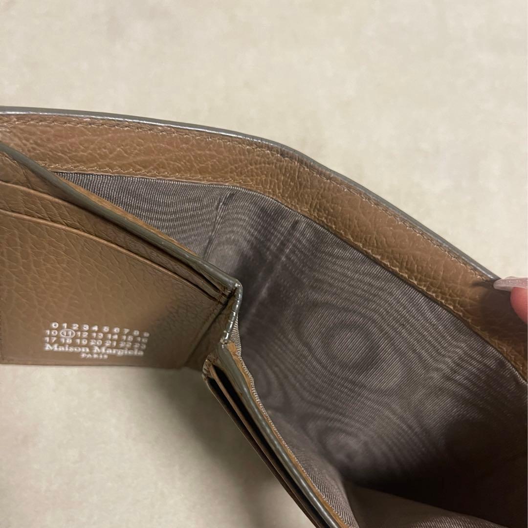 マルジェラ　三つ折り　財布　ブラウン