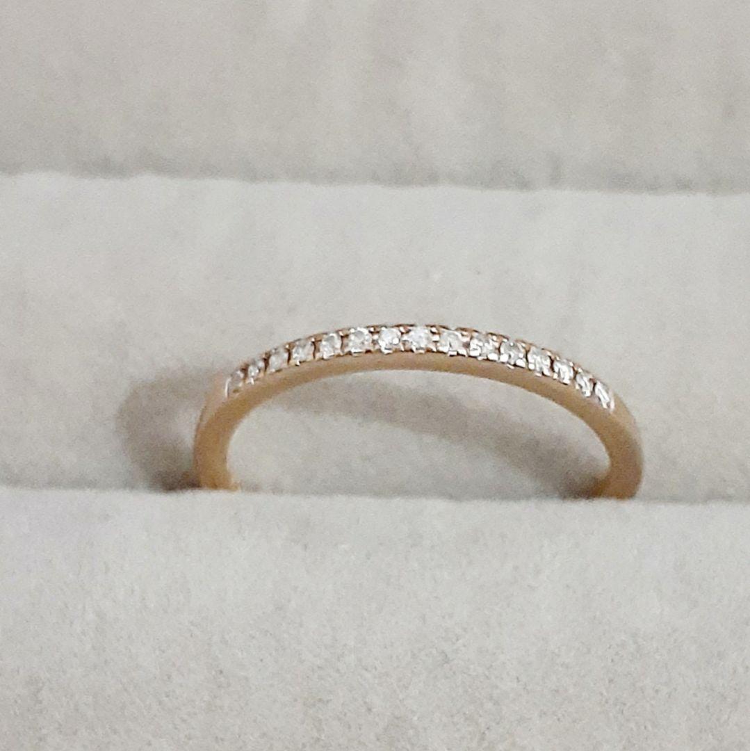 ノジェス K10YG ハーフエタニティ ピンキーリング