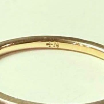 ノジェス K10YG ハーフエタニティ ピンキーリング