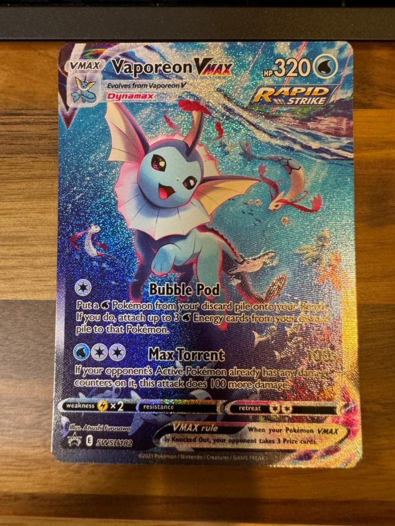 海外版 Vaporeon VMAX シャワーズ 夏ポケカ SWSH182 シャワーズVmax
