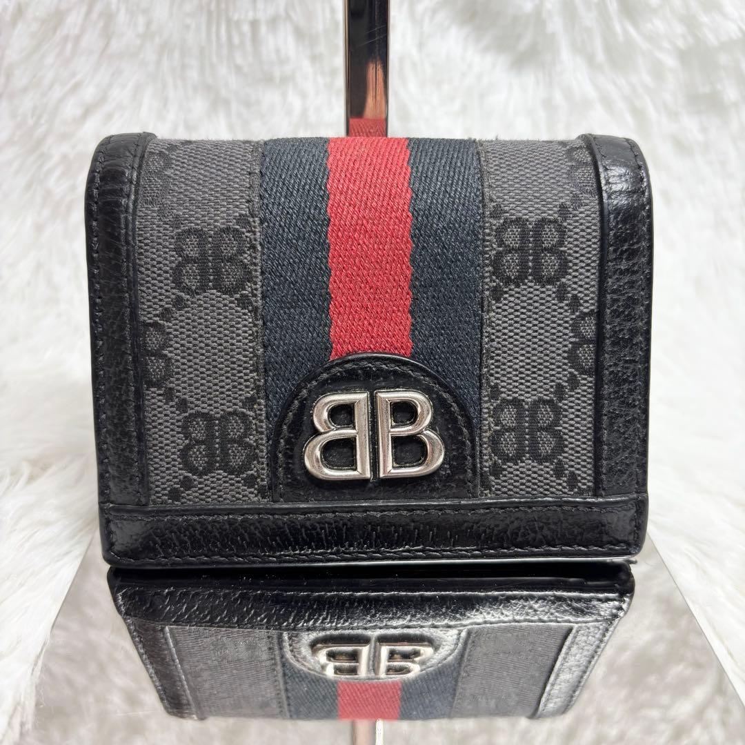 ✨付属品完備✨ グッチ バレンシアガ ザハッカー シェリーライン GG 折り財布