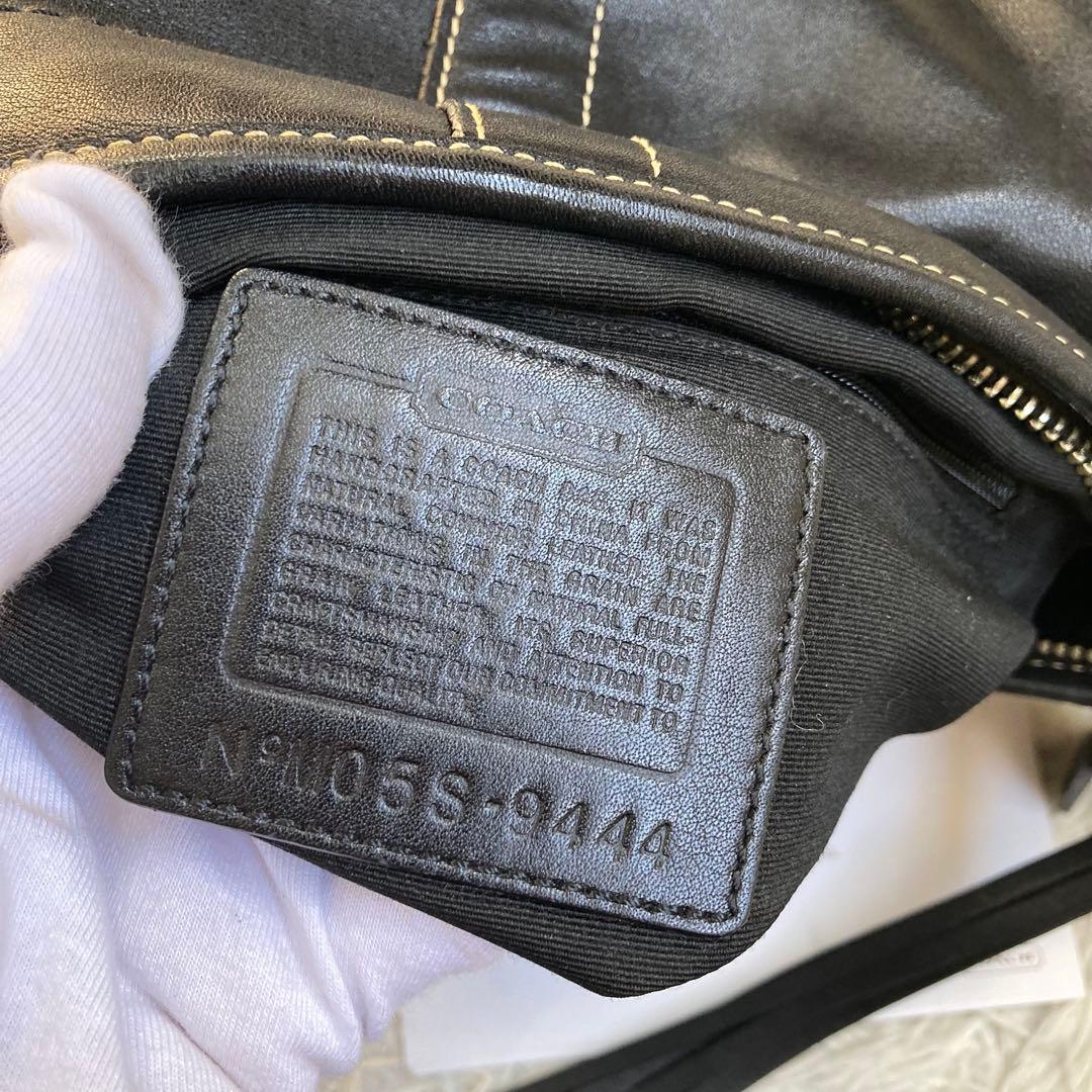 バッグ vintage coach old Black half moon y2k