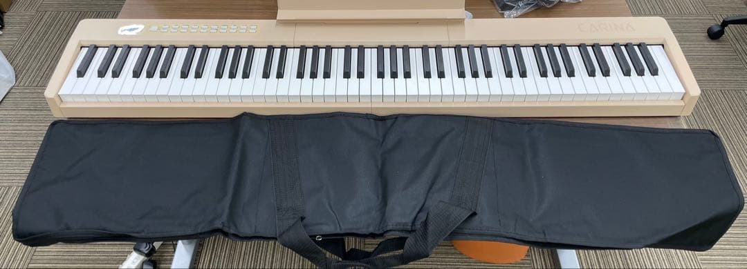 電子ピアノ 88鍵盤 充電タイプ スリム軽量 オークベージュ - メルカリ
