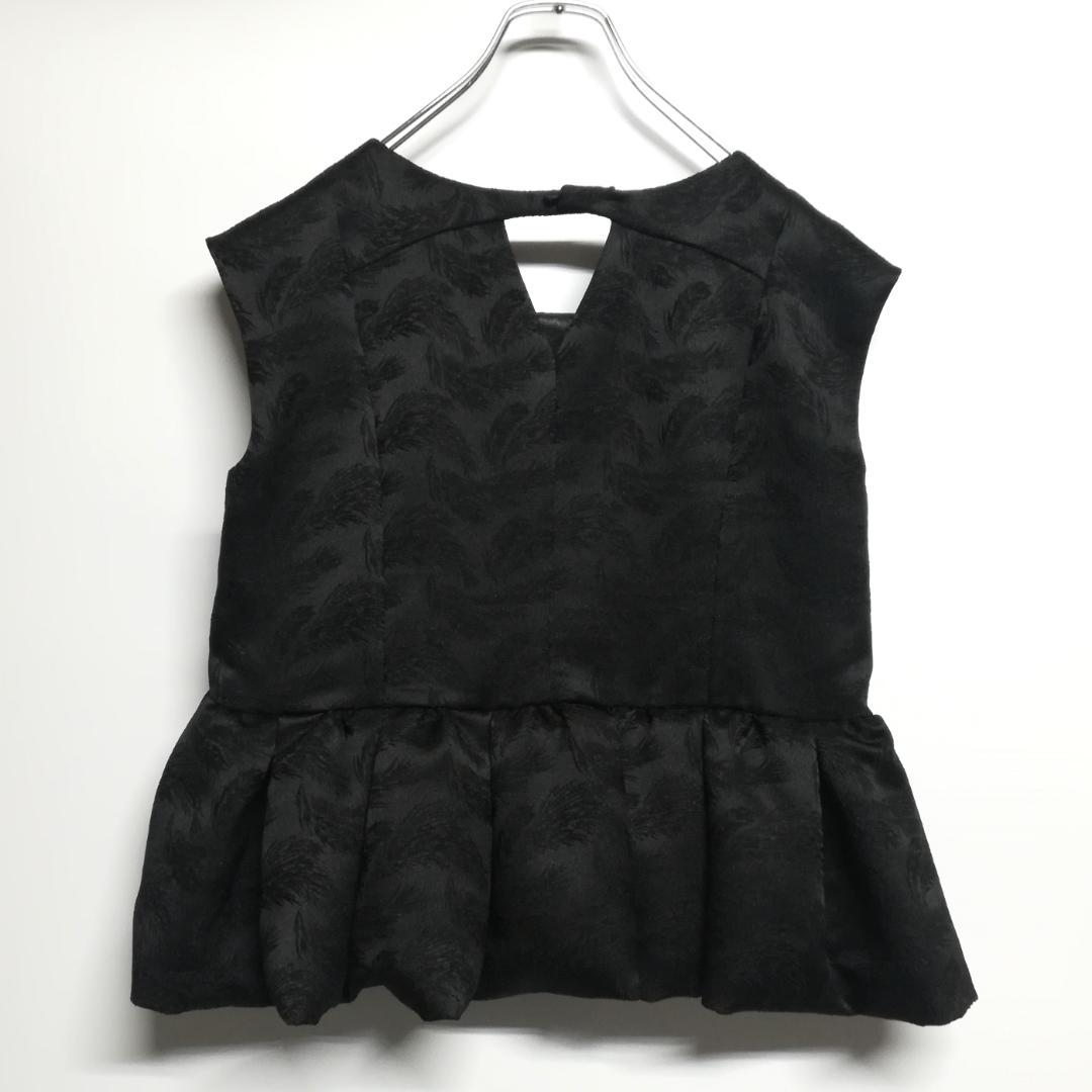 M niana ペプラムセットアップパンツドレス ブラック 成人式 結婚式