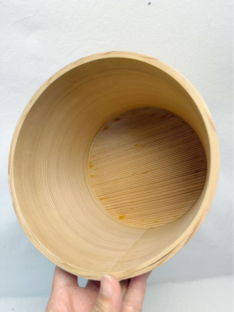 ほぼ未使用 茶道具 高木誠明作 杉木地 曲水指 綴目 煎茶道具 水差し 紙箱