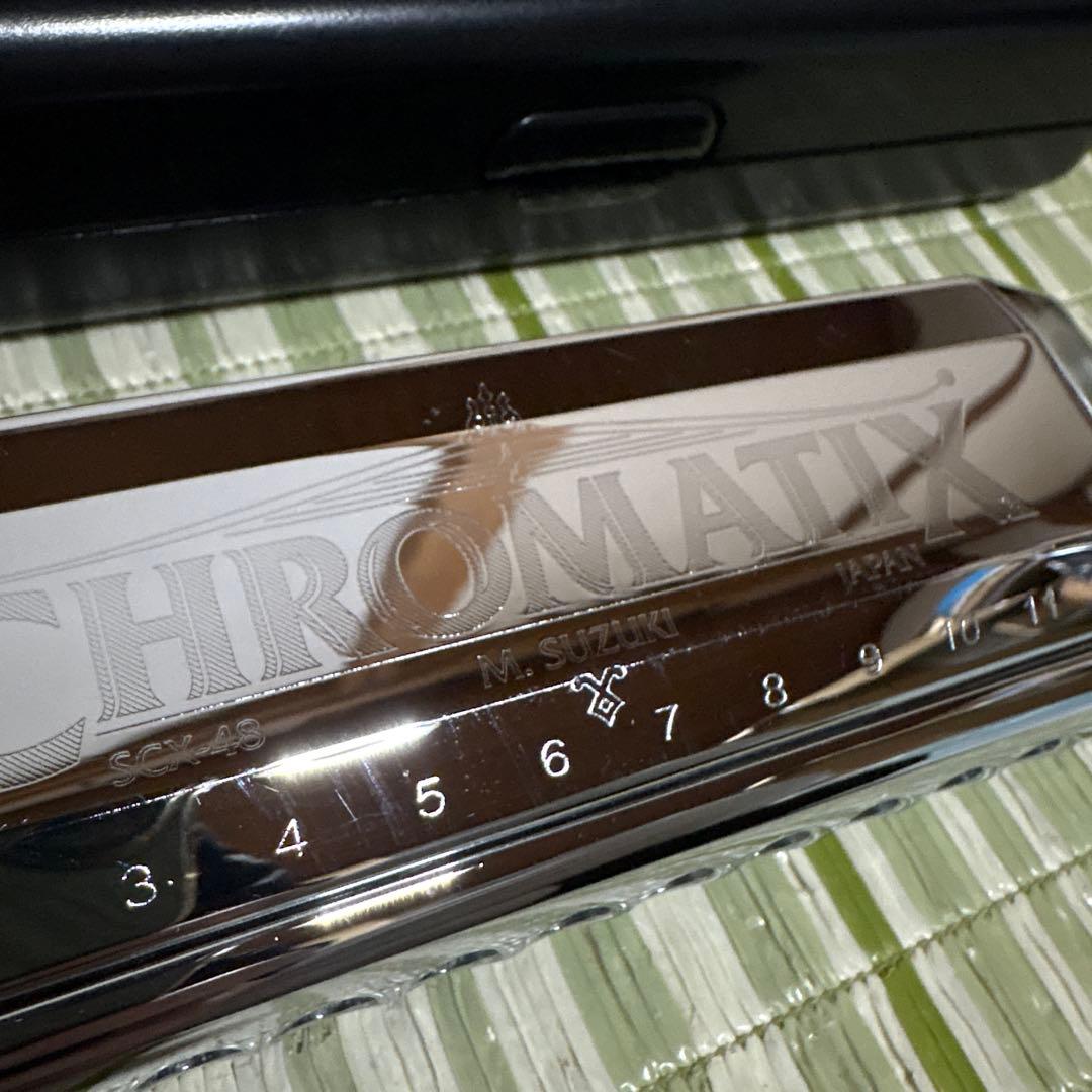 M SUZUKI クロマチックハーモニカ　SCX-48 スズキ　楽器　音楽ハープ