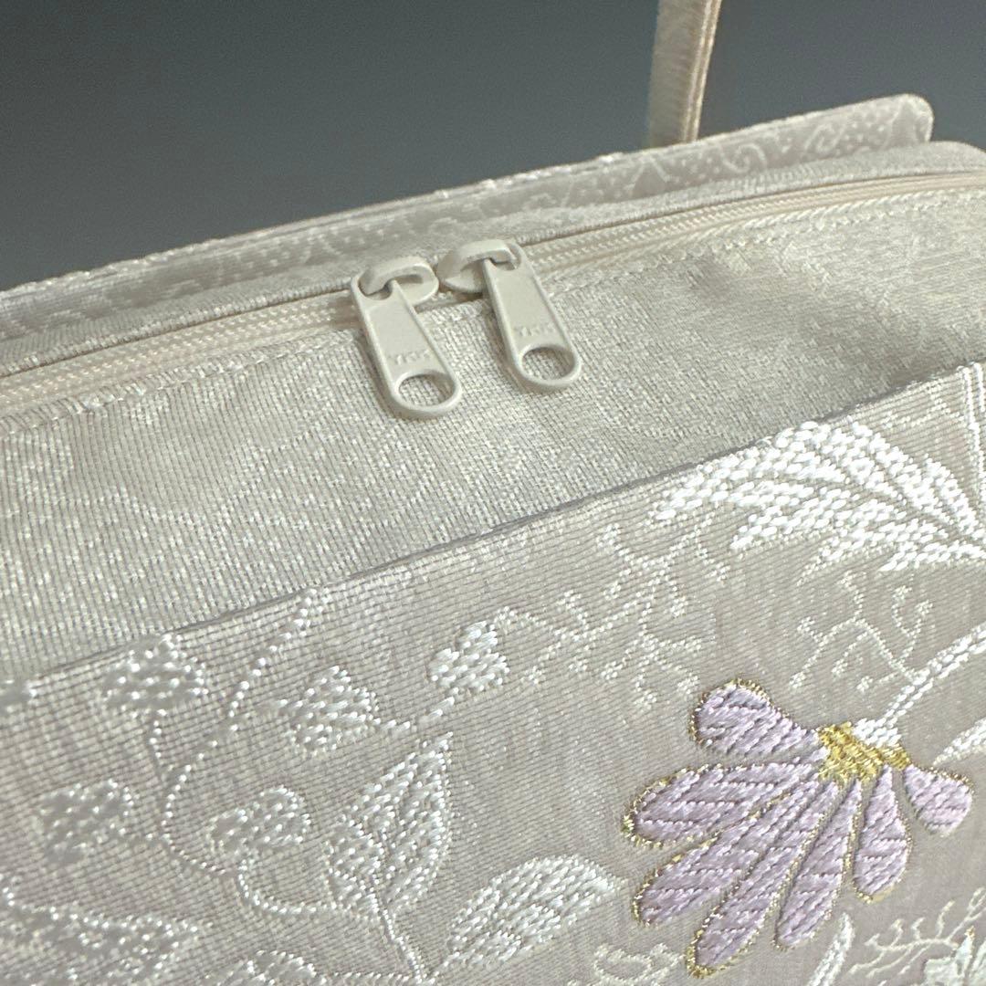 新品未使用品　京都 西陣織　弥栄織物　　　正絹帯地使用　利休バッグ　251212