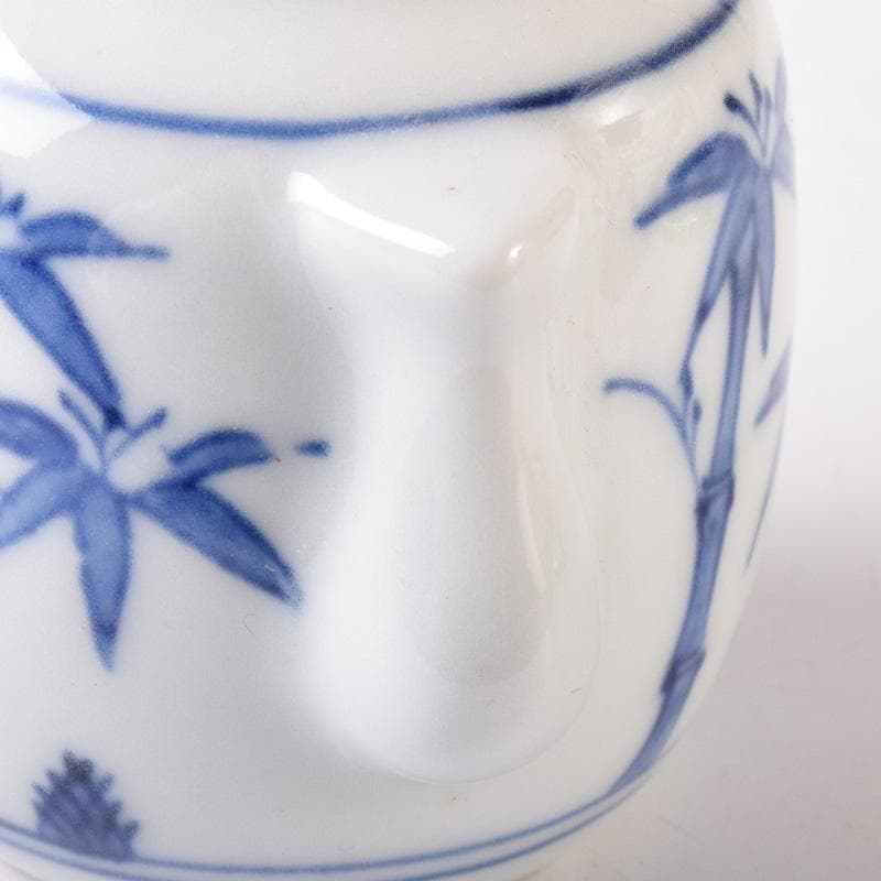 茶道具　染付　竹文　茶入　時代箱付　V　7289