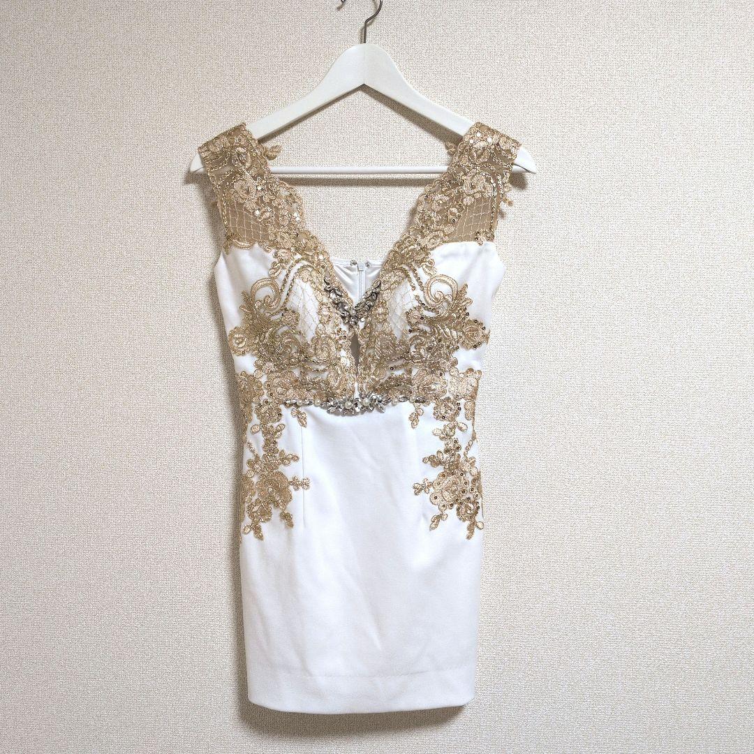 IRMA イルマ　ビジュー　シアーレース キャバドレス ミニドレス ワンピ