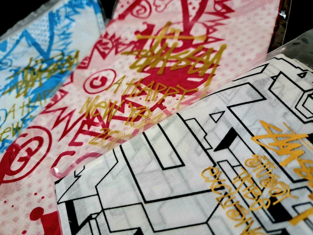 新品未開封・Stüssy バンダナ × 3色セット